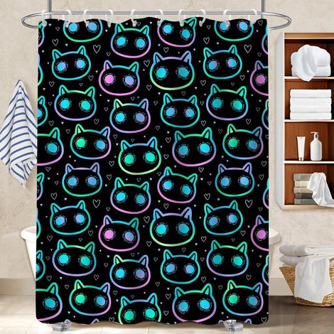 Rideau polyester pour douche 180x180 pratique bâche de douche pour votre chalet à la montagne (1/5)