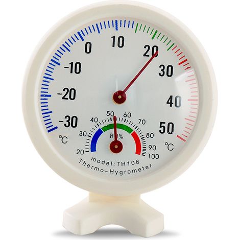 Thermomètre/hygromètre extérieur/intérieur en forme d'horloge (1/3)