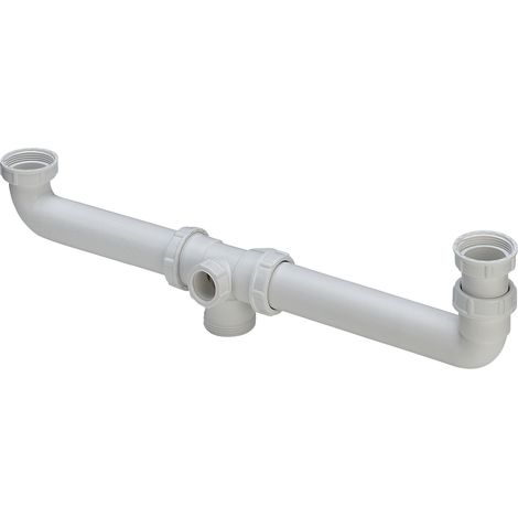 Raccord de vidange 792,3 en plastique blanc G1 1/2