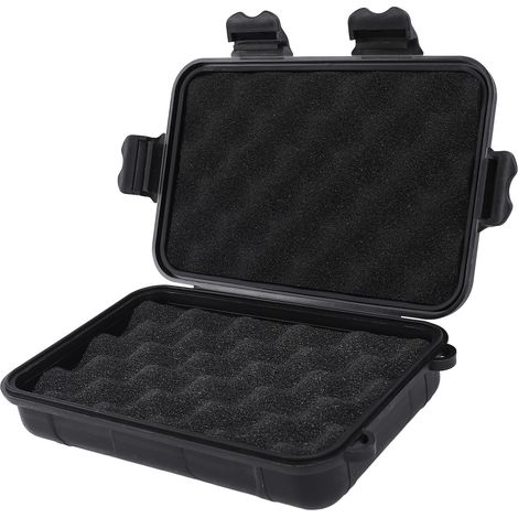 Boîte de rangement magnétique 15,5 x 10 x 4,5 cm, étanche, porte-clés magnétique pour voiture avec 4 attaches de sécurité (1/5)