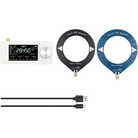 Radio de bolsillo SI4732, receptor portátil AM/FM de 10 kHz a 180 MHz, LSB, interfaz USB SMA, con antena de bucle.