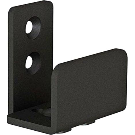 Guide de sol pour porte coulissante acier carbone, noir (1/5)
