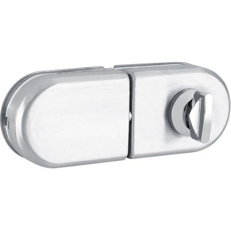 Serrure de Porte de Demi-cercle de 10 12mm Verrou d'acier inoxydable avec des clés pour Porte en verre Unilatérale Ouvrez / fermez l'utilisation de salle de bains de bureau d'hôtel (1/5)
