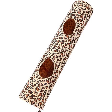 Tunnel pour Chat Pliable Léopard 50 Pouces Jouet Tunnel De Jeu Interactif avec Papier Sonore Et Balle pour Chats Et Petits Animaux (1/5)
