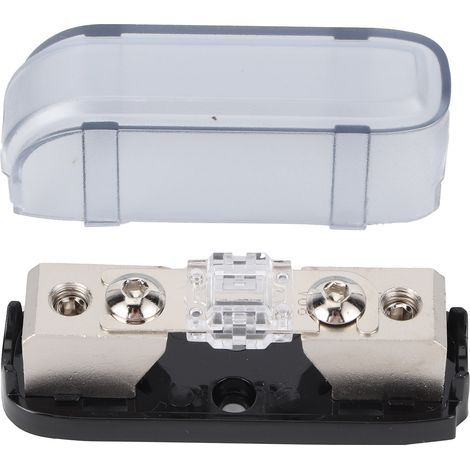Boîtier porte-fusible AGU mono-voie 80A blanc pour stéréo audio voiture bateau camping-car boîtier de distribution (1/5)