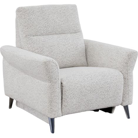 Fauteuil relax électrique Liam tissu chenille beige Takasit (1/5)