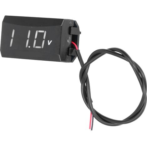 Voltmètre numérique LED universel pour voitures, motos et véhicules électriques 12V-80V blanc (1/5)