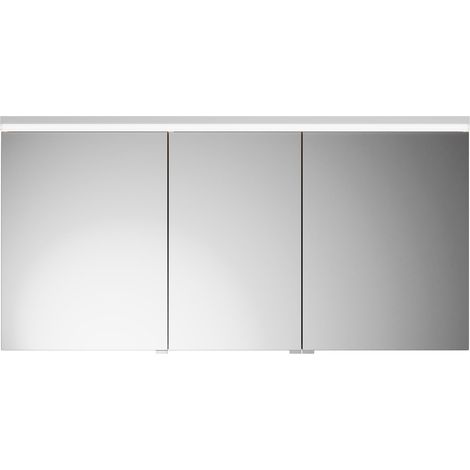 burgbad Lin20 armoire de toilette éclairage LED, 3 portes, porte