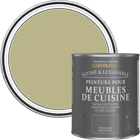 Peinture Verte pour Meubles de Cuisine, Finition Satinée - Vert sauge 750ml (1/5)