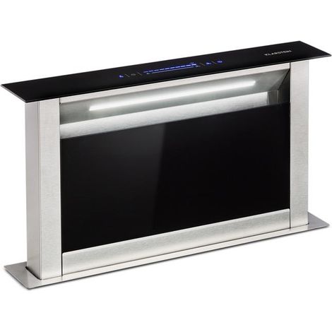 Klarstein Royal Flush Eco Dunstabzugshaube 60 cm - A++ Energieeffizienz, 576 M³/H Abluft, Touch-To-Slide Bedienfeld, Led-Beleuchtung, Edelstahl & Glas Design, Geräuscharm 51 dB (1/5)