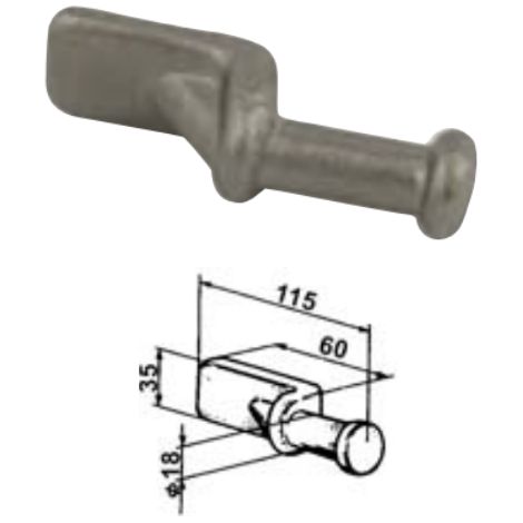 Piantone 61861 per chiusura marottina brevettata 65522 Cermag