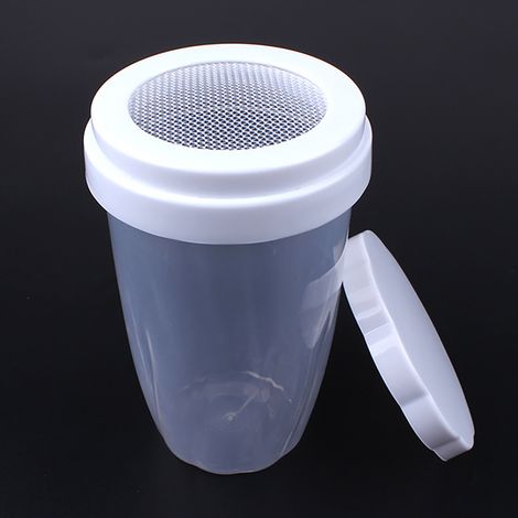 Boîtes de farine en poudre, tamis à sucre glace manuel, bouteille à farine en plastique (1/5)