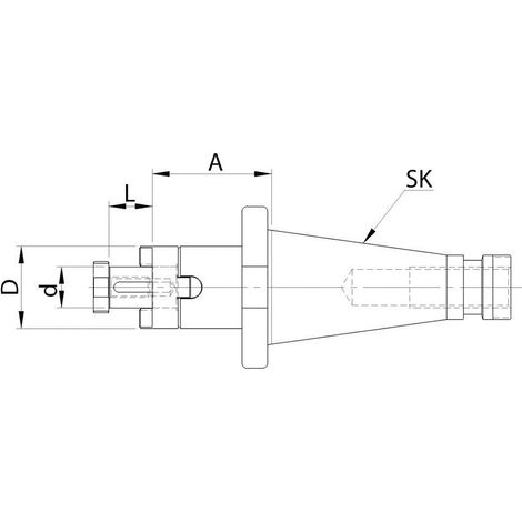 Mandrin universel SK50-22 Fortis (1/5)