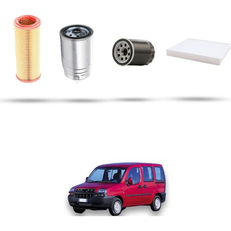 Kit tagliando 4 filtri compatibile con Fiat Doblo 1.9 JTD 74kw dal 2001 (1/5)