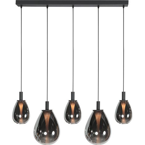 Steinhauer - suspension - Glimsy - noir - verre - grande lampe de (1/4)