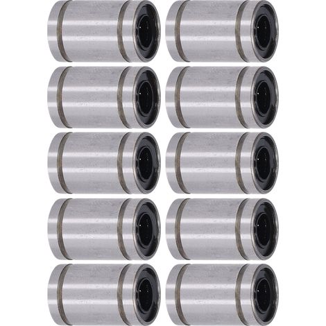Pièces de rechange pour 10 dispositifs de test de glissières à axe optique à palier à roulement linéaire, diamètre intérieur 6 mm, diamètre extérieur 12 mm, modèle LM6UU (1/5)