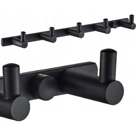 Kleiderbügel mit 5 Haken, Loft-Stil, schwarz (1/4)