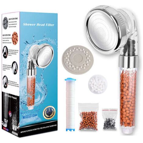 High-Pressure Anti-Limescale Shower Head with Ionic Filtration System (1/5)