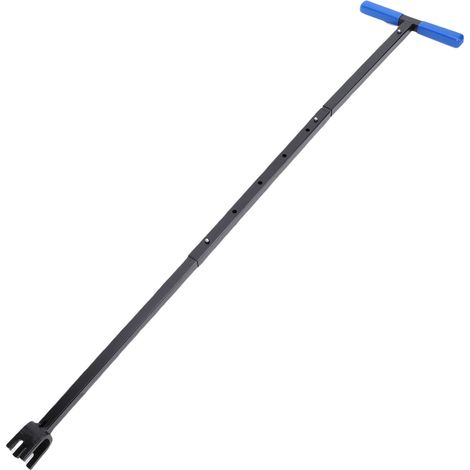 Clé à compteur d'eau télescopique 38-71 cm avec clé polyvalente 4 voies manche T détachable en acier 40CR pour vanne souterraine bleue (1/5)