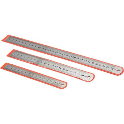 Règle double échelle en acier inoxydable Beavorty (3 pièces), 150 (1/5)