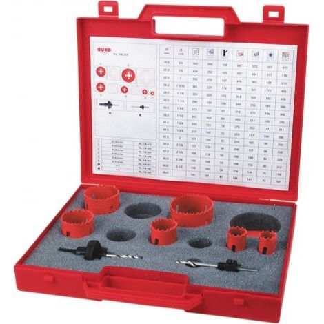 RUKO  HSS-Bi-Metal  Sierra  de  corona  set  de  8  piezas,  19  -  57  x  38  mm  -  106301