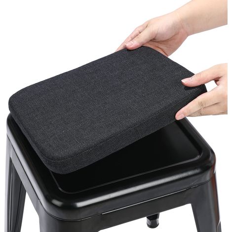 Coussin magnétique en lin naturel pour tabouret de bar, antidérapant, respirant, petit coussin de siège pour café, bistrot, tabouret empilable en métal (1/5)