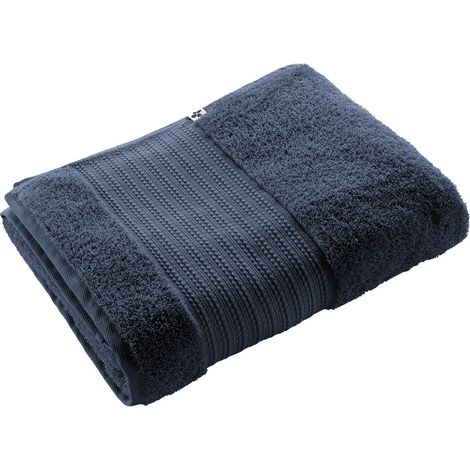 EMMA - Serviette de Bain 90x150cm en Coton Bio Coloris Minuit (1/5)