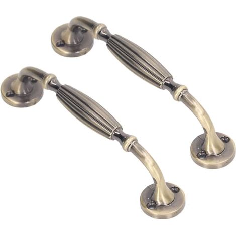 Poignées de porte en bronze antique (lot de 2), boutons vintage pour porte d'entrée, poignées de tiroir d'armoire (1/5)