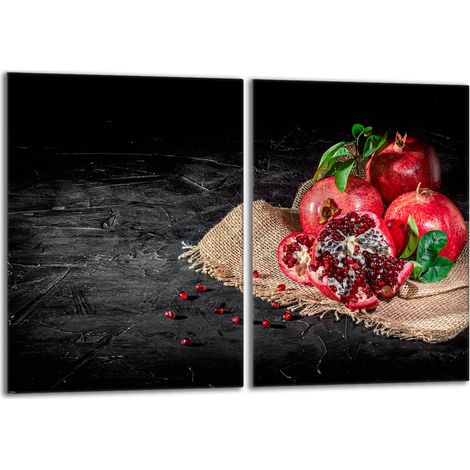 Glasschutzplatte für den Herd 2x40x52 Granat (1/5)