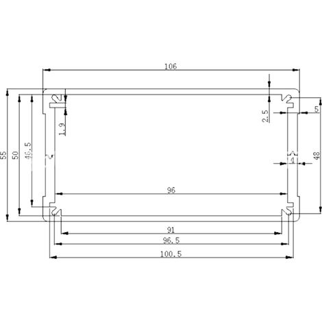 Boîtier en aluminium 55106200 mm pour amplificateur, contrôleur et décodeur (1/5)