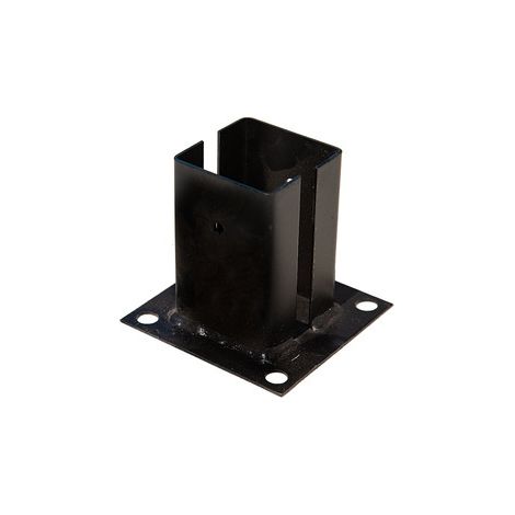 Pied de poteau de jardin noir KIT FIX  12.579