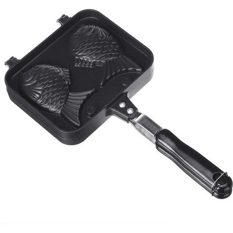 Padella per pancake Taiyaki, piastra doppia per waffle a forma di pesce per preparare piatti e dessert casalinghi. (1/5)