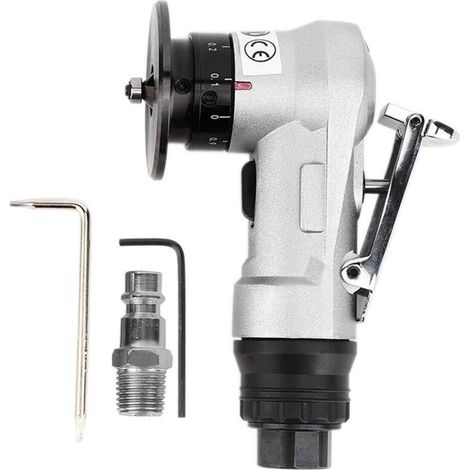 Mini amoladora angular neumática, amoladora angular neumática de 45 grados, velocidad sin carga de 30.000 rpm, profundidad ajustable de 0,1 mm a 0,9 mm, chaflán mínimo de 7 mm para el orificio del fil (1/5)