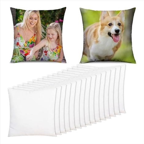 Lot de 15 Sublimation Blanks oreiller étuis Cushion housses oreiller housses (1/5)