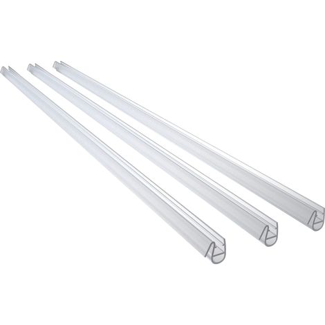 3 Pezzi Guarnizione Sottoporta (Modello-3) per box doccia lunga 90 cm per vetro da 5-6 mm Coda Morbida larga 12 mm Tagliabile