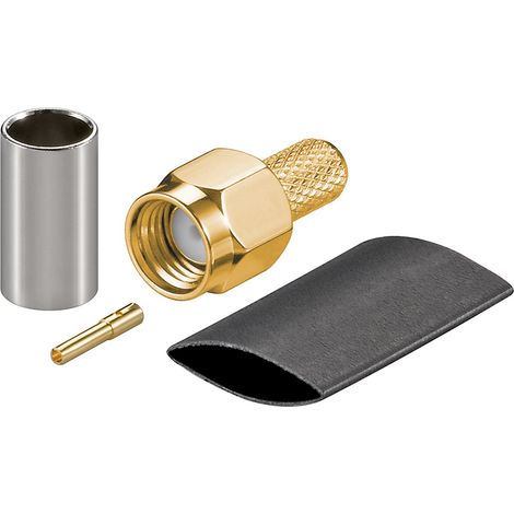 Goobay 51697 RP-SMA Negro, Oro, Plata - Conector (Negro, Oro, Plata)