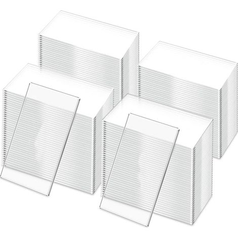 Lot de 50 marque-places transparents en acrylique pour mariages, cartes de placement rectangulaires, étiquettes nominatives, fêtes d'anniversaire, accessoires à faire soi-même (1/5)