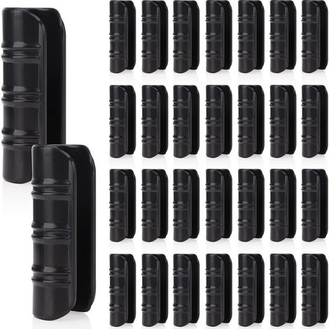 30 PCS Jardin Bâtiments Tube Clip, Clips en Plastique pour Serre Film Clip Tube Serrage Connecteur Kit, pour Serre Bannière Cadre Abris Noir 25mm (1/5)