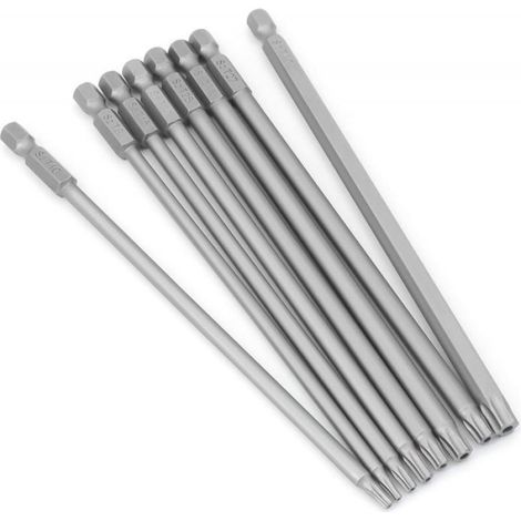 Embouts Torx Longs - - 150mm - Acier allié S2 - 8 pièces - Magnétiques (1/3)