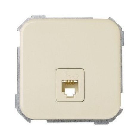 Toma de teléfono RJ11 de 4 contactos marfil Simon 31480-31