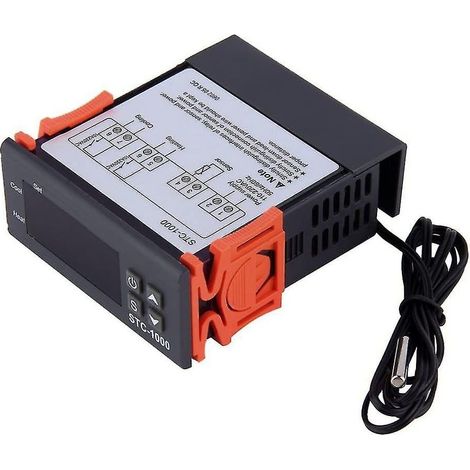 Thermostat contrôleur de température 220V – Affichage LED – Plage de mesure large – Compatible chaudières et réfrigérateurs - STC-1000 (1/5)