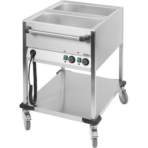 Chariot bain-marie à eau - 2x GN 1/1 - 1400W - Casselin