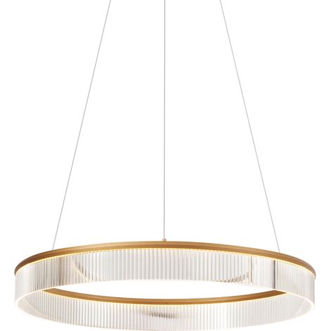 Moderne Hängelampe Messing 78cm inkl. LED 3-Stufen-Dimmbar - Anello Chandelier