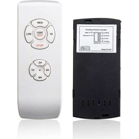 Ventilateur de plafond universel avec télécommande 110 V/220 V Kit de distribution sans fil pour maison/bureau/hôtel/lub Blanc (1/4)