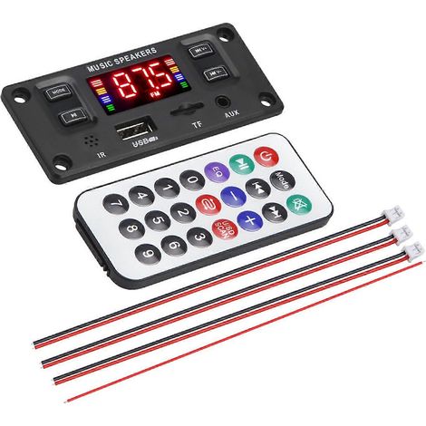 Module radio FM pour voiture, haut-parleur Bluetooth, décodeur MP3, lecteur USB/TF, lecteur de musique FM (1/4)