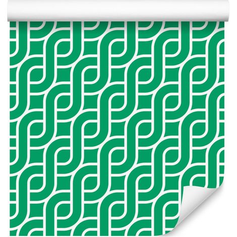 Carta da parati con motivo geometrico di mare e menta, sfondo marino 50x1000 cm (1/5)