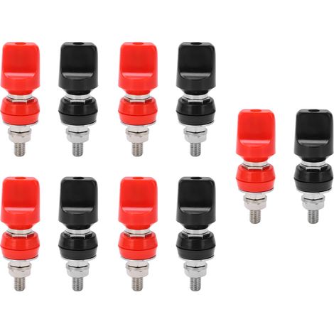 5er-Set J.50019(1) Stromanschlussklemme M6 Messing-Anschlussklemme mit 4-mm-Buchse für elektronische Instrumente (1/5)