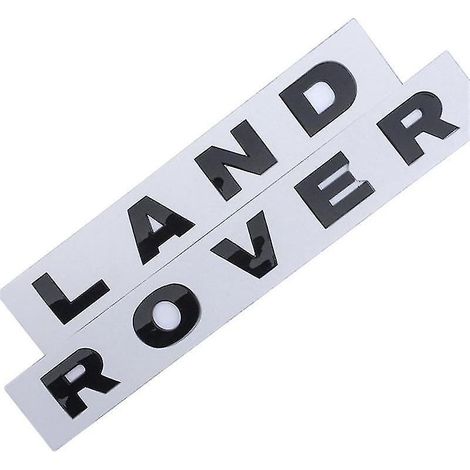 Calandre avant et arrière Land Rover noir brillant – Lettrage insigne capot – Plastique ABS solide – Remplacement badges perdus