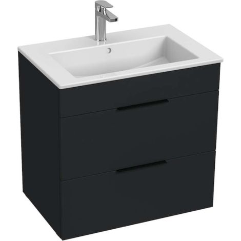 Jika Cube - Meuble avec lavabo 65x43x61 cm, anthracite mat H4536021763521 (1/2)
