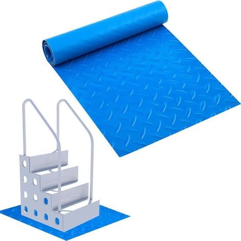 Tapis d'échelle de piscine - Dimensions non spécifiées - 23 x 90 cm - Antidérapant - Durable - PVC haute qualité (1/4)